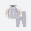 Spring and autumn boys and girls sweater two-piece suit