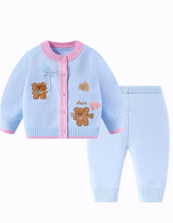 Cartoon suit for boys and girls, casual sweaters for kids, two-piece suit