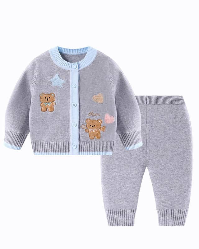 Cartoon suit for boys and girls, casual sweaters for kids, two-piece suit