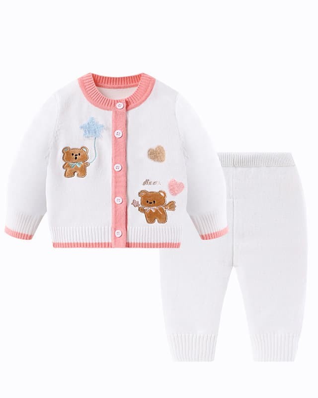 Cartoon suit for boys and girls, casual sweaters for kids, two-piece suit