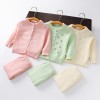 Infant and toddler autumn knitted cardigan sweater set