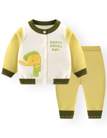 baby autumn and winter sweater set knitted cardigan two piece set
