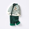 Autumn and winter fleece knitted jacket for boys and girls baby suit