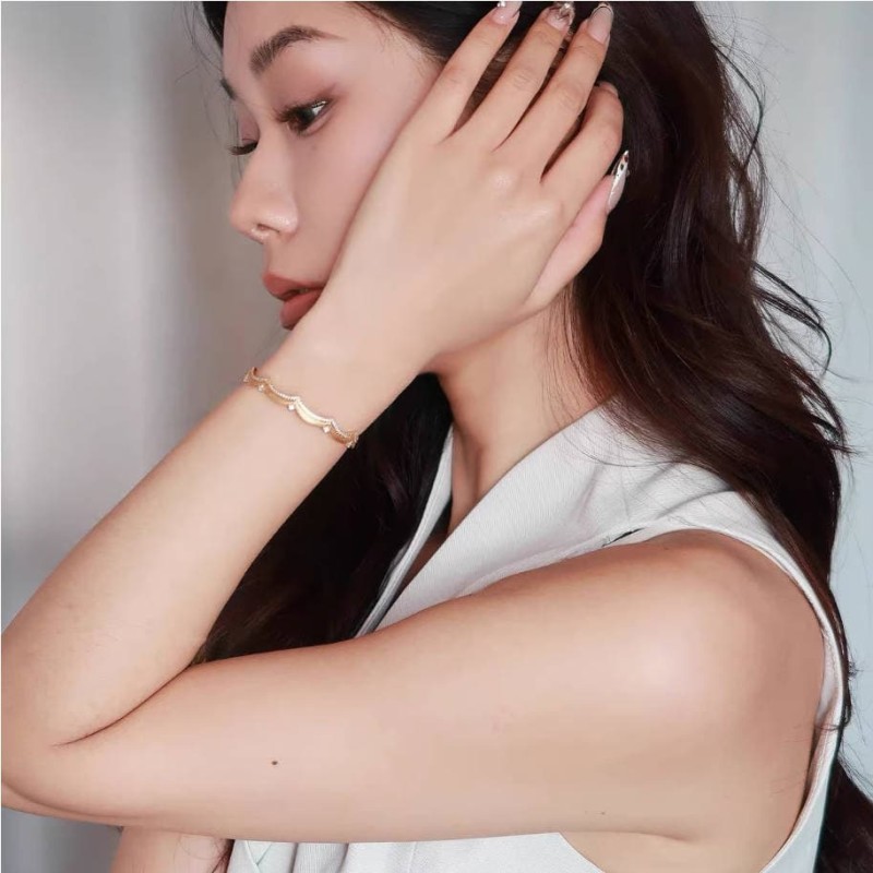 Mermaid Collection Brushed Stackable Wave Bracelet Mermaid Collection Brushed Stackable Wave Bracelet