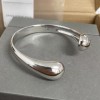 Water Drop Plain Open Bracelet Shiny Bracelet