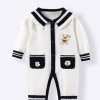 Infant and toddler knitted lace bodysuit outer wear crawling clothes