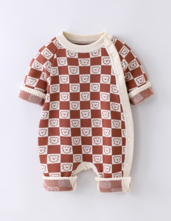 Autumn and winter baby jumpsuit casual knitted sweater