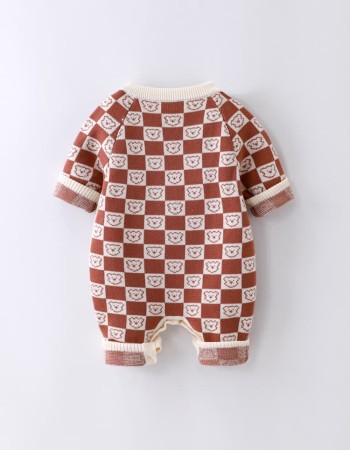 Autumn and winter baby jumpsuit casual knitted sweater