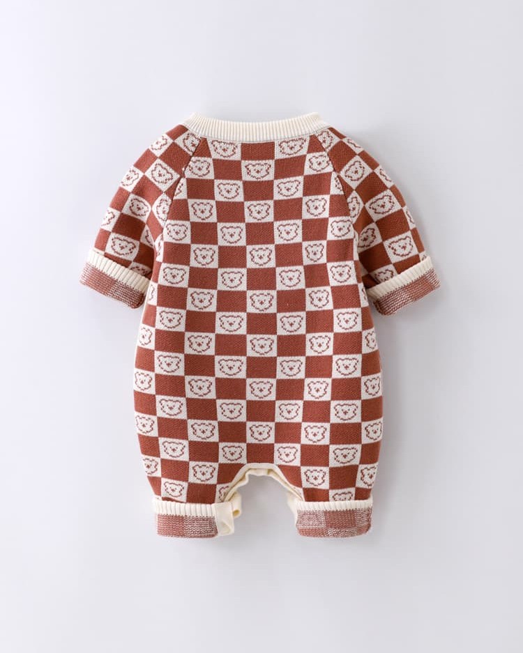 Autumn and winter baby jumpsuit casual knitted sweater