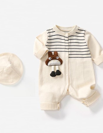 Infant and baby knitted bodysuit