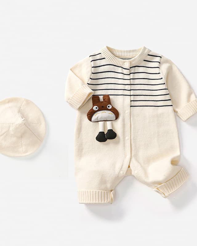 Infant and baby knitted bodysuit
