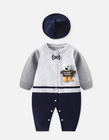 Autumn and winter infant long-sleeved jumpsuit crawling clothes