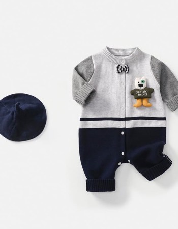 Autumn and winter infant long-sleeved jumpsuit crawling clothes