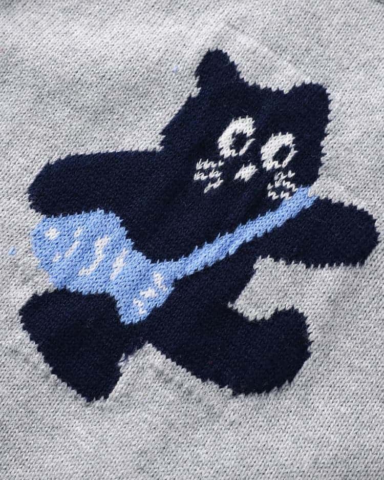 New style knitted jumpsuit for baby boys and girls in spring and autumn, cute cartoon embroidered sweater and romper