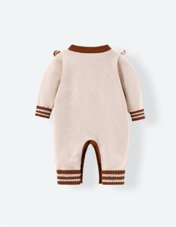 Infant and toddler knitted lace bodysuit spring and autumn style outer wear crawling clothes