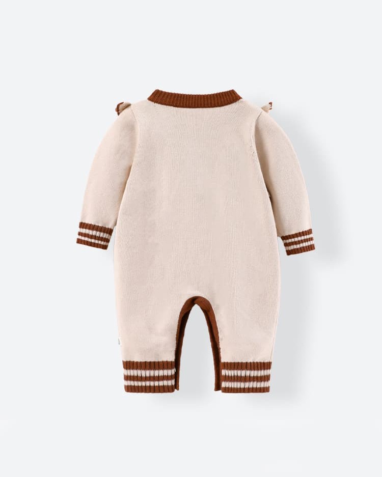 Infant and toddler knitted lace bodysuit spring and autumn style outer wear crawling clothes