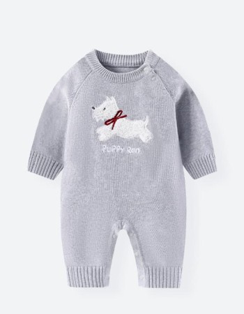 Autumn and winter baby long-sleeved jumpsuit casual outerwear knitted climbing jumpsuit