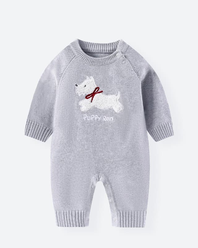 Autumn and winter baby long-sleeved jumpsuit casual outerwear knitted climbing jumpsuit