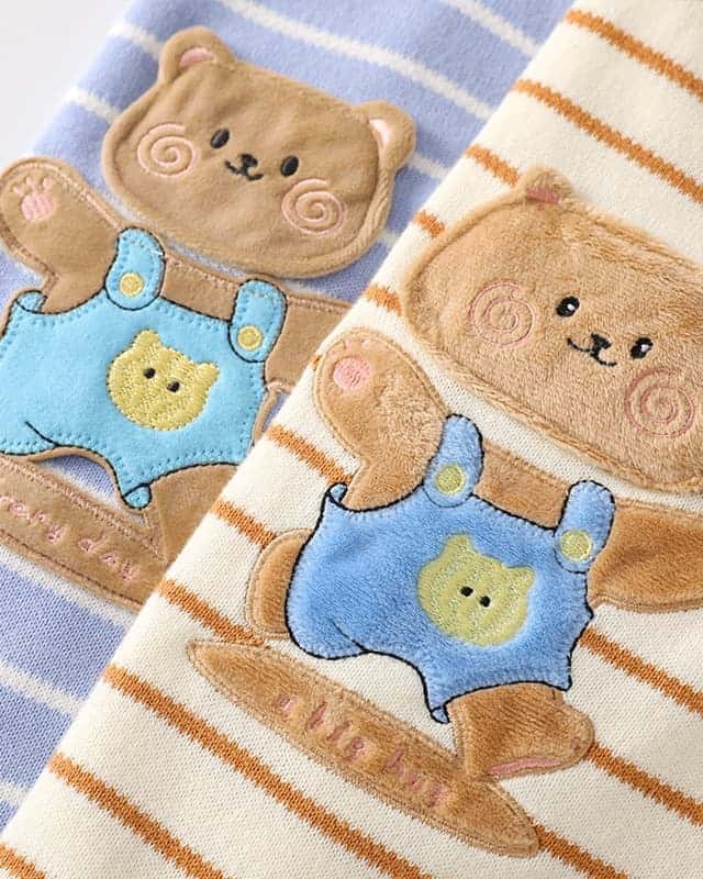 Infant and baby knitted cartoon bear onesie