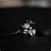 Silver Flower Core S930 Sterling Silver All-Match Flower Shape Open Ring For Women