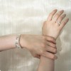 Vintage Gardenia Fiber Open Ring with Adjustable Ring Opening