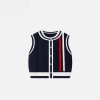 Spring and autumn British style baby knitted cardigan vest vest for outer wear