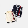 Spring and autumn British style baby knitted cardigan vest vest for outer wear