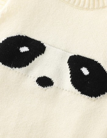 Spring and Autumn Panda Cartoon Baby Knitted Vest