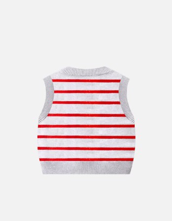 Infant and Toddler Baby Spring and Autumn Sleeveless Top Puppy Dog Knitted Vest