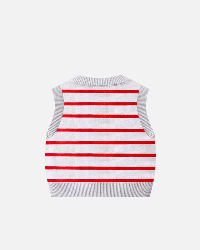Infant and Toddler Baby Spring and Autumn Sleeveless Top Puppy Dog Knitted Vest