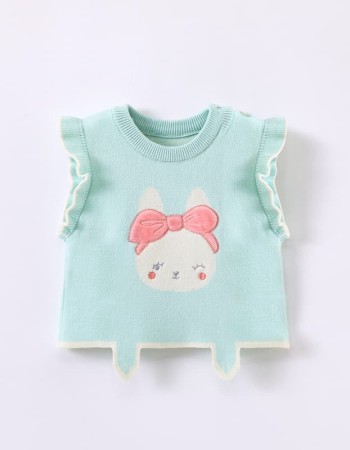 Girls' Cute Rabbit Knitted Vest
