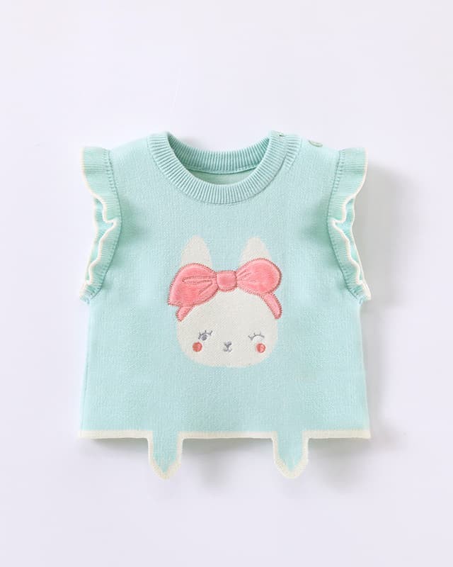 Girls' Cute Rabbit Knitted Vest