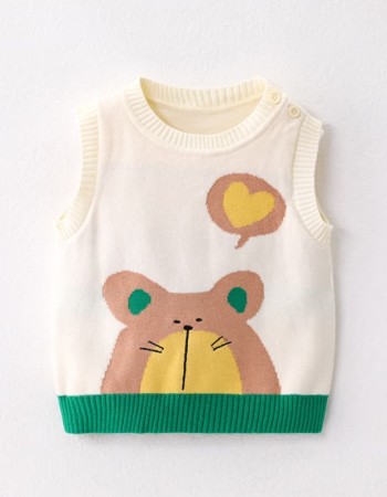 Baby and Toddler Cute Cartoon Knitted Vest Sweater