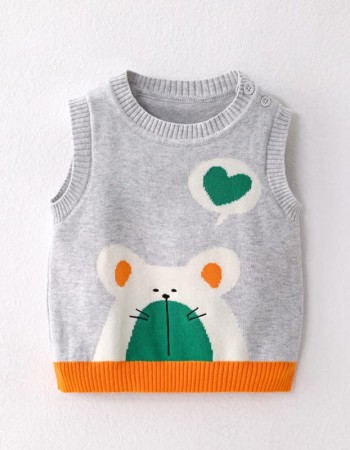 Baby and Toddler Cute Cartoon Knitted Vest Sweater