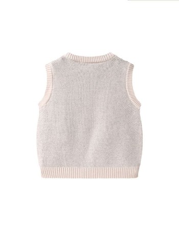 Autumn and winter double-layer warm round neck knitted vest