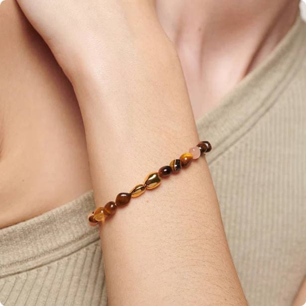 Caramel Gem Bracelet Tiger Eye Turquoise Bracelet Caramel Gem Bracelet Tiger Eye Turquoise Bracelet
