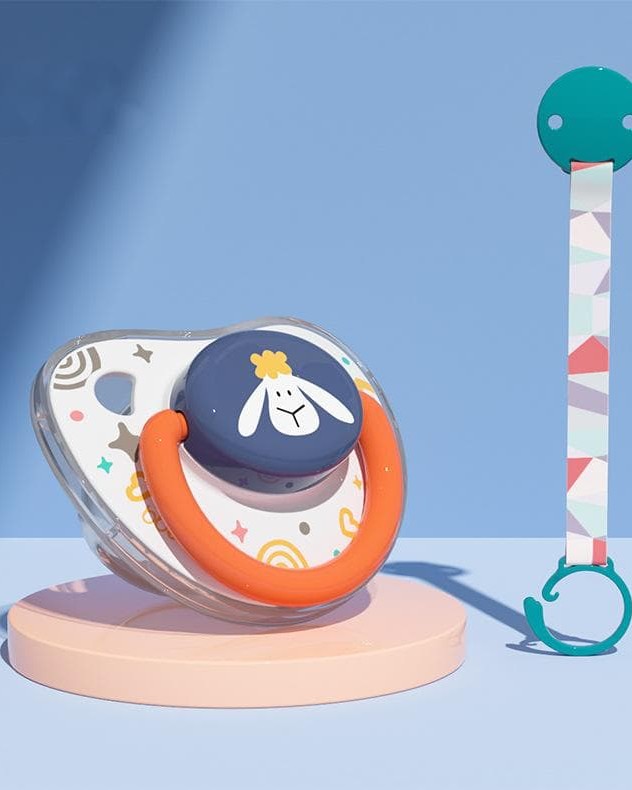 Silicone pacifier for newborn babies