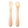 Silicone spoon for newborn baby baby food spoon for feeding water silicone soft spoon two-piece set
