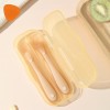Silicone spoon for newborn baby baby food spoon for feeding water silicone soft spoon two-piece set