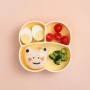 Baby food tray, baby special suction cup, integrated silicone grid tray
