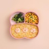 Baby food tray, baby special suction cup, integrated silicone grid tray