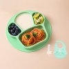 Baby integrated dining tray Children's silicone suction bowl