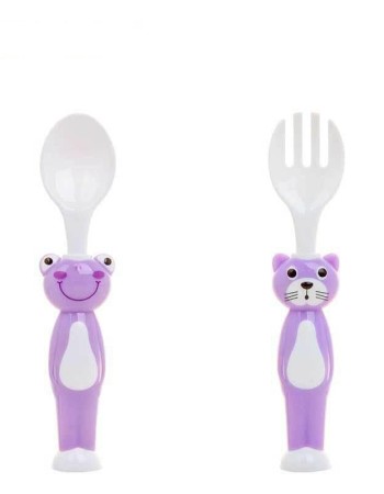Cartoon baby spoon and fork combination