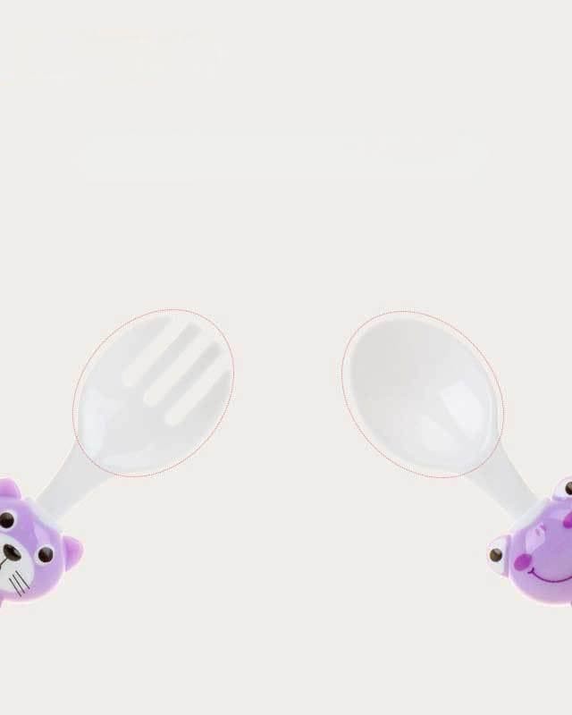 Cartoon baby spoon and fork combination