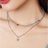 Small Color String Stacking Necklace Women'S Summer Dopamine Clavicle Chain