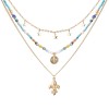 Western Necklace Beaded Colorful Set Necklace Stacking Pendant Clavicle Chain