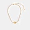 Star Language Button Maillard Clavicle Necklace